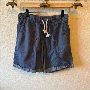 Anthropologie Navy draw shorts